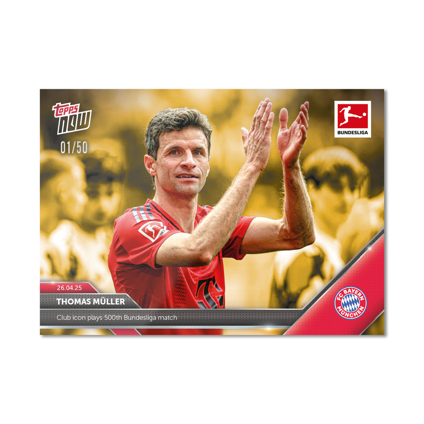 Thomas Müller - 2024-25 Bundesliga Topps NOW® Card 176 - LOOK FOR AUTO-RELIC - PR: 7754