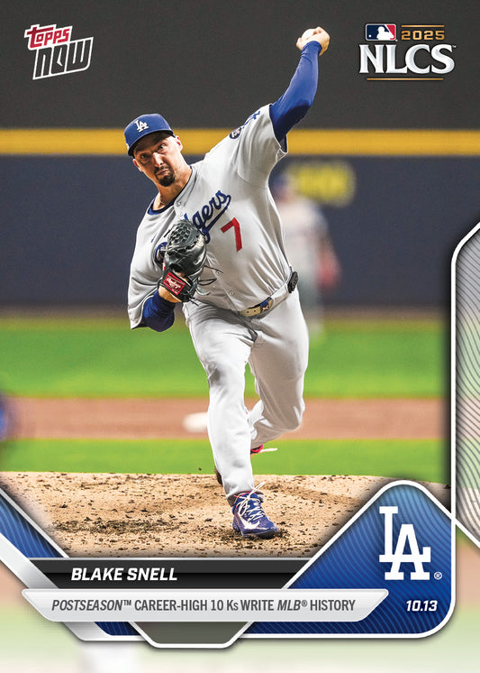 Blake Snell - 2025 MLB Topps NOW® - Card 867 - PR: 3033