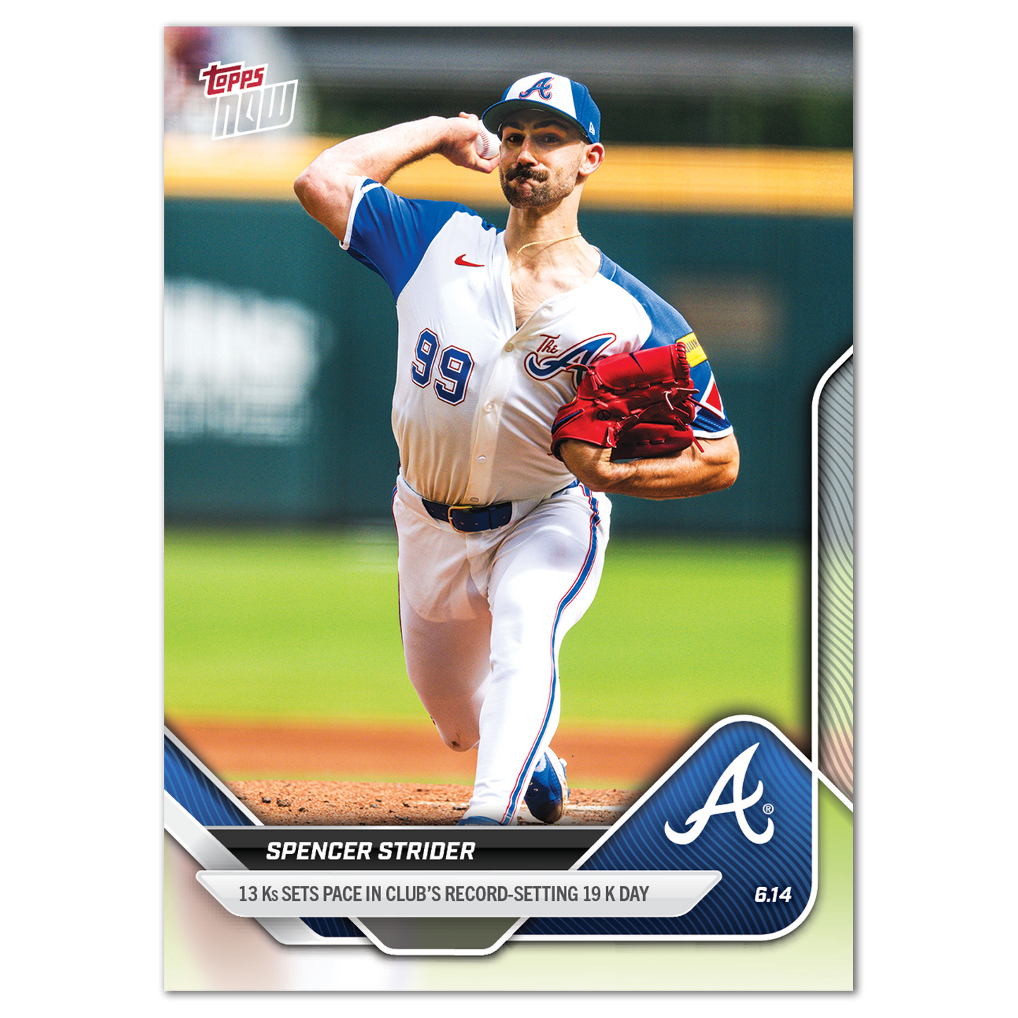 Spencer Strider - 2025 MLB Topps NOW® - Card 296 - PR: 633