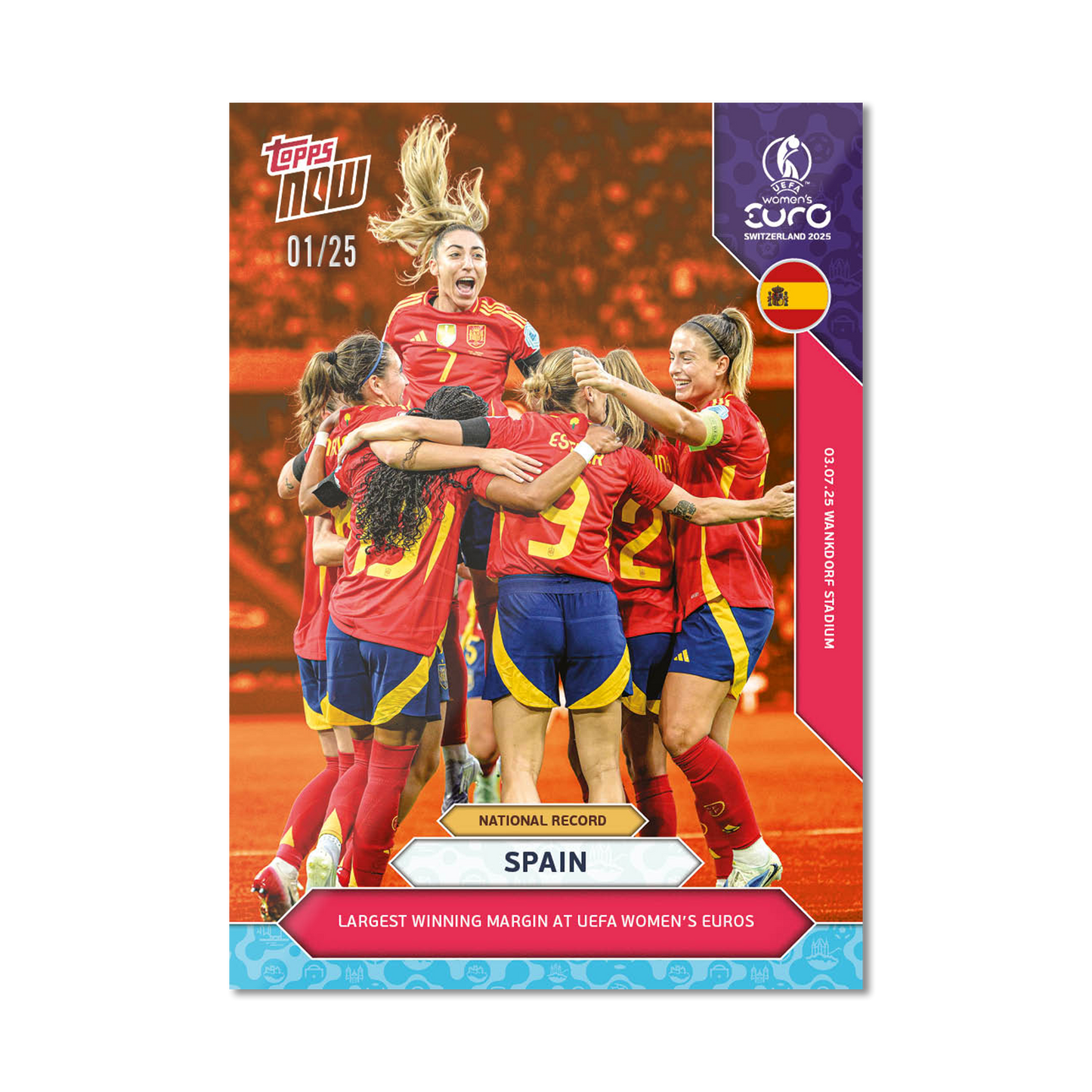 Spain - UEFA Women’s EURO 2025™ Topps NOW® - Card 3 - PR: 243