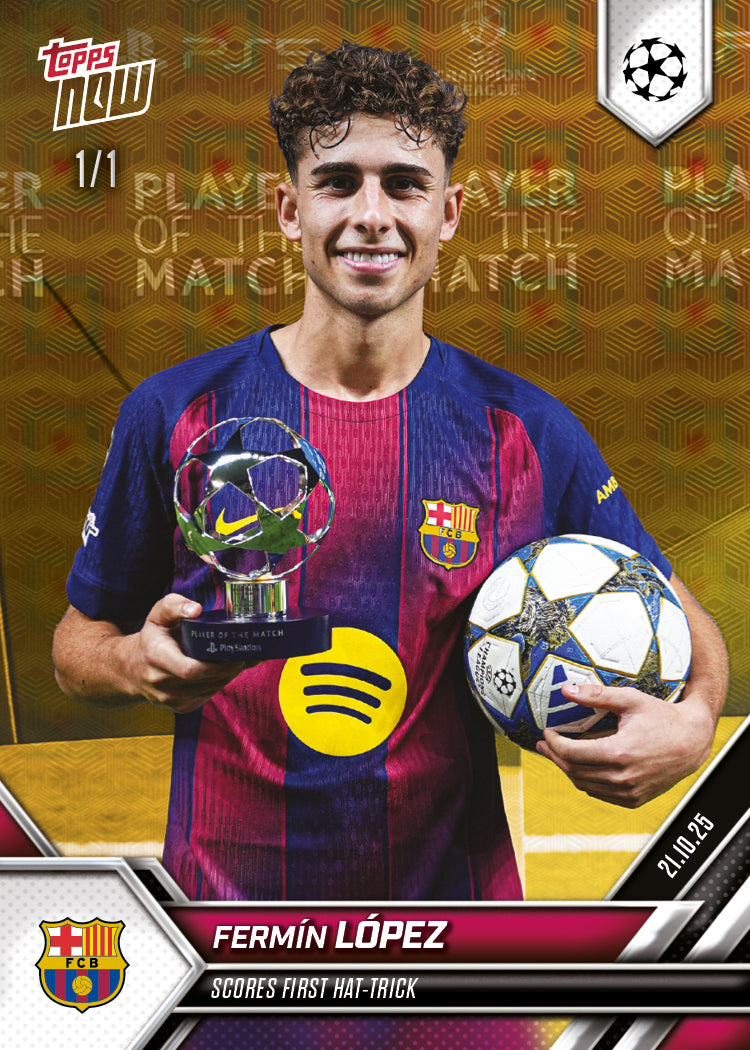 Fermín López - 2025-26 UCL Topps NOW® - Card 32 - PR: 951