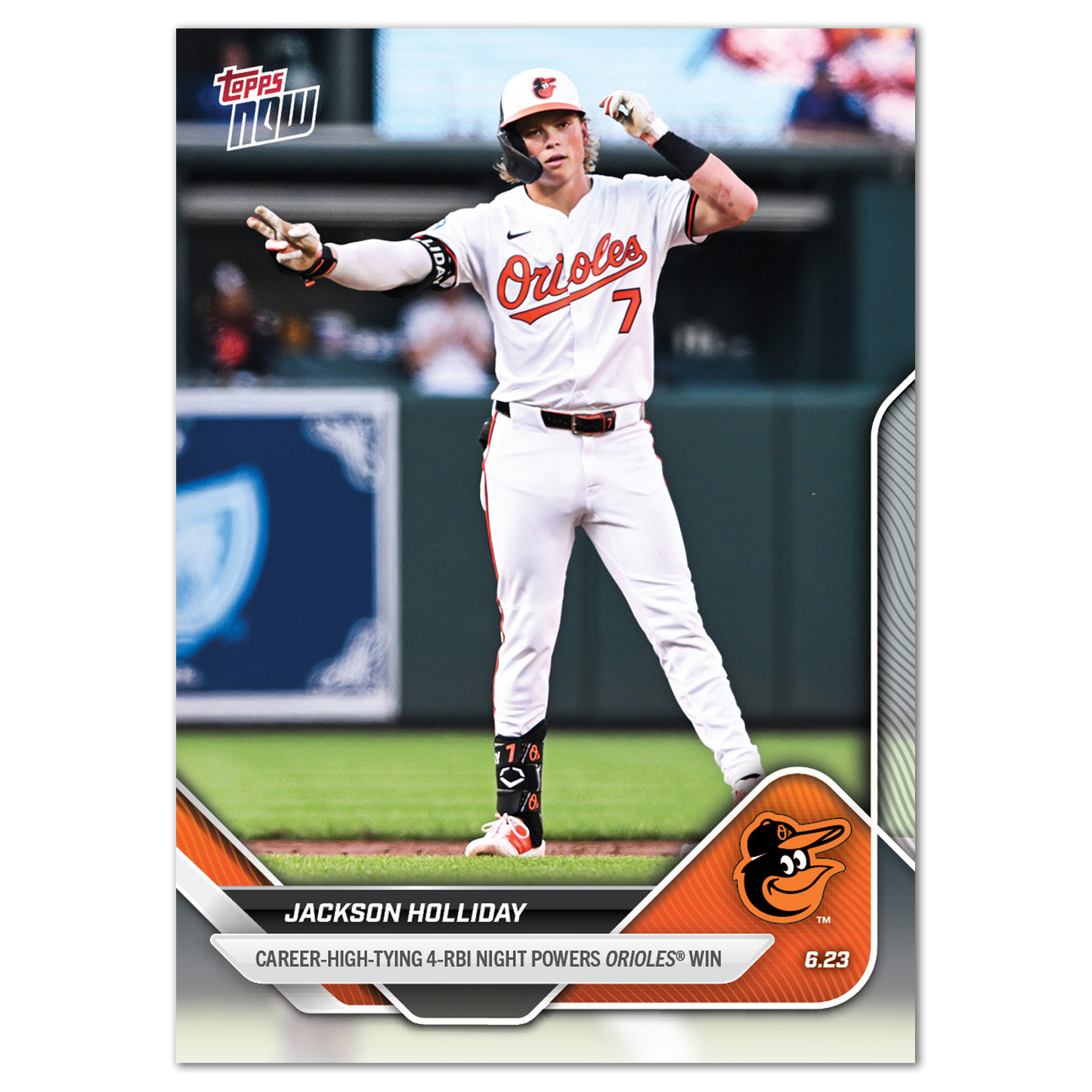 Jackson Holliday - 2025 MLB Topps NOW® - Card 343 - PR: 736