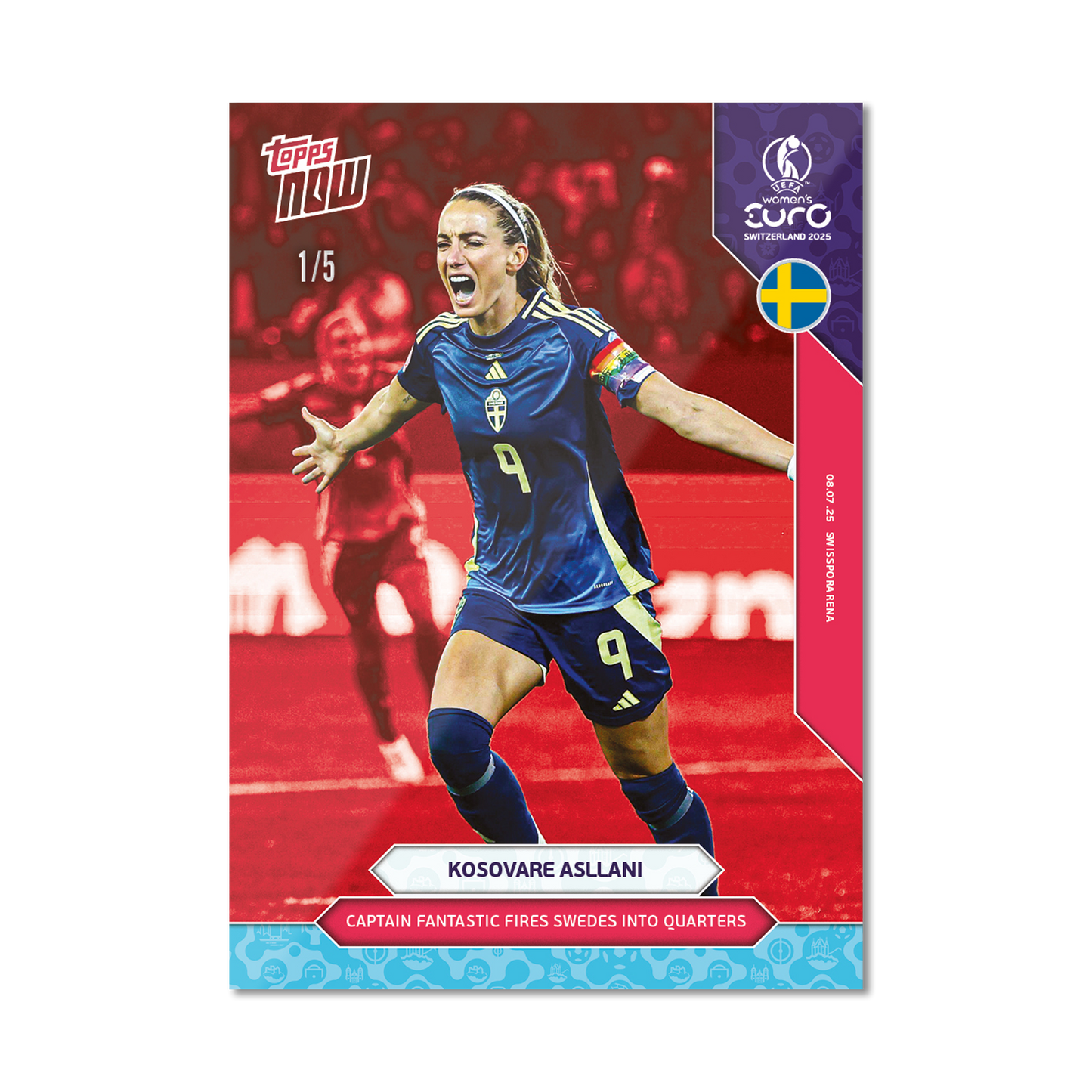 Kosovare Asllani - UEFA Women’s EURO 2025™ Topps NOW® - Card 11 - PR: 182