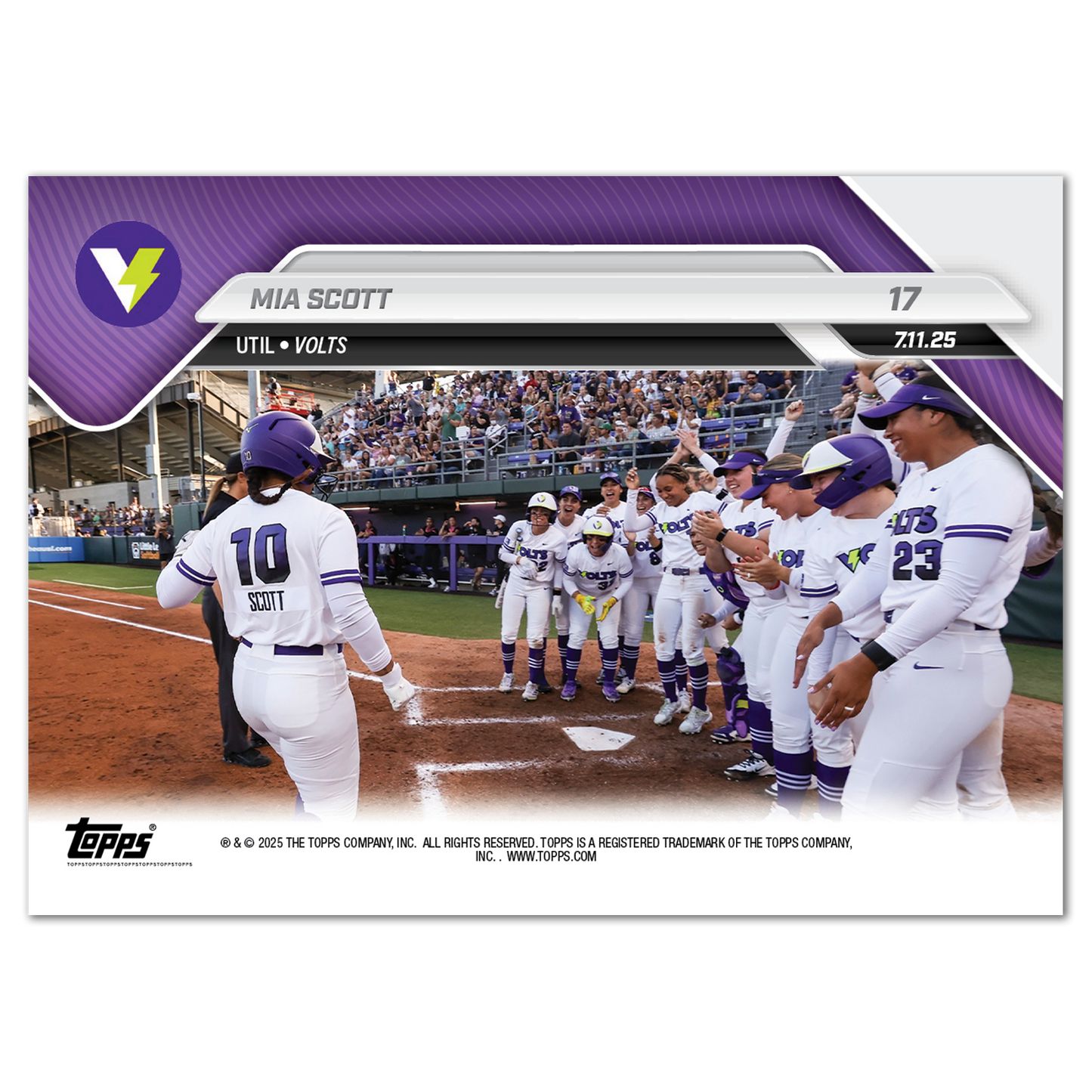 Mia Scott - 2025 AUSL Topps NOW® - Card 17 - LOOK FOR AUTOS - PR: 1290