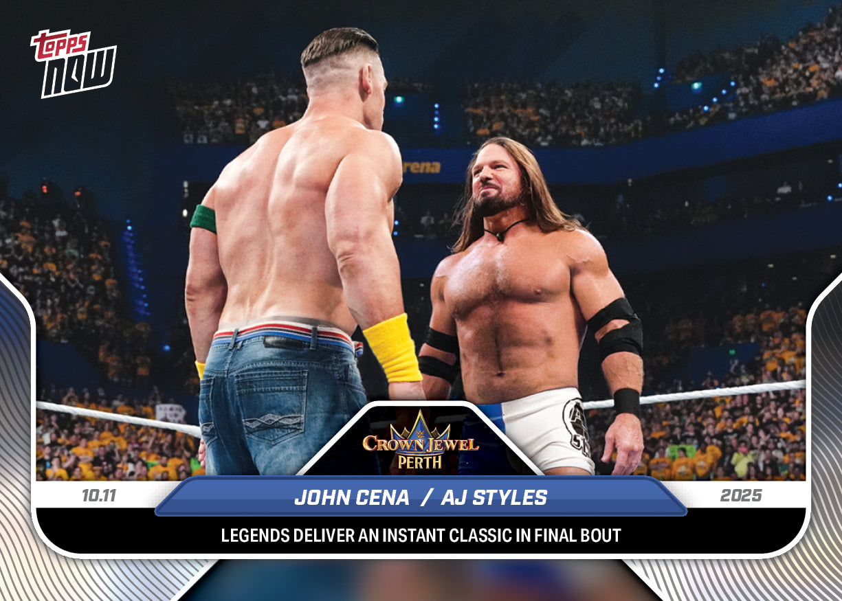 John Cena / AJ Styles - 2025 WWE Topps NOW® - Card 107 - PR: 2226