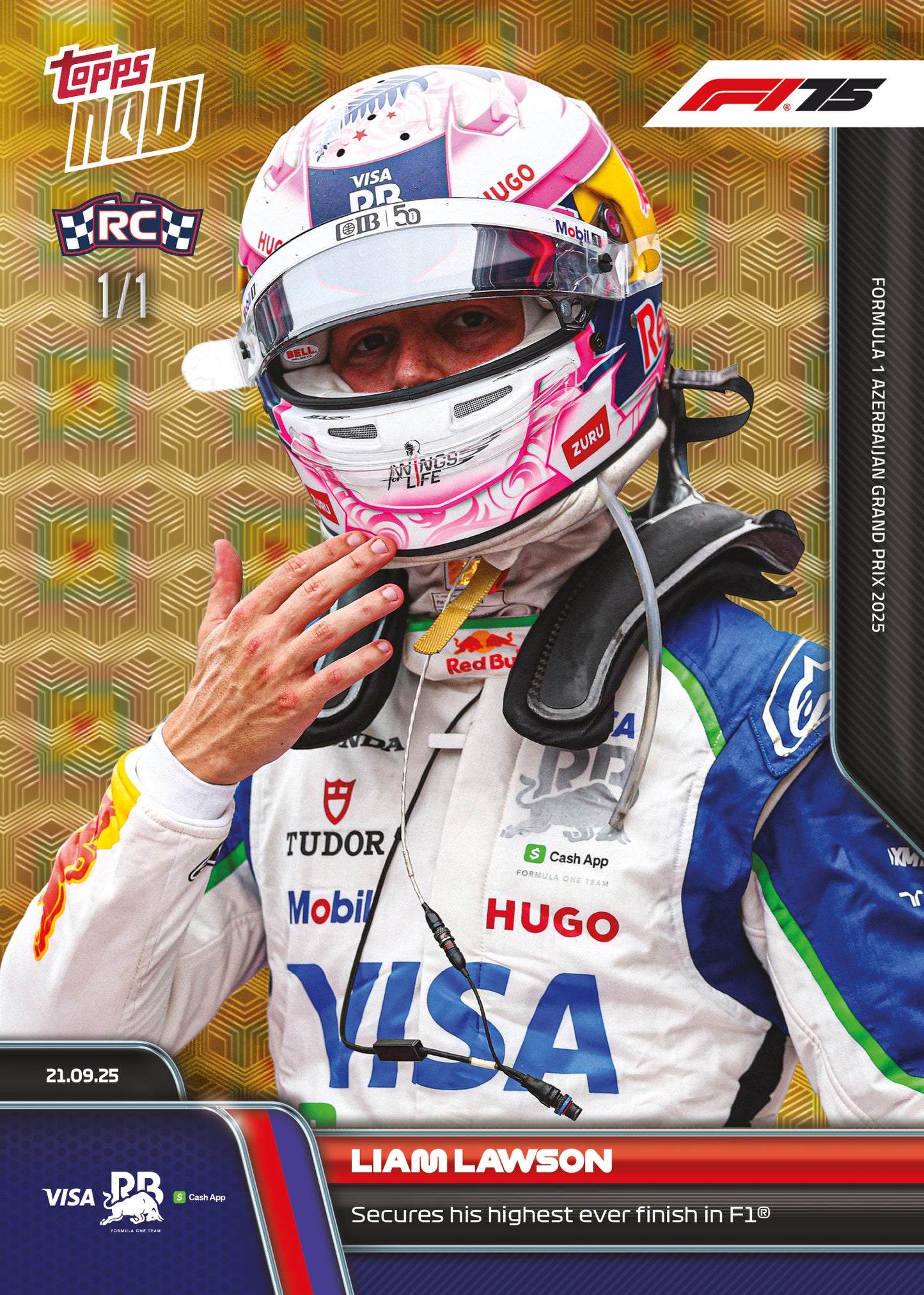 Liam Lawson - 2025 Formula 1® Topps NOW® - Card 65 - PR: 1059