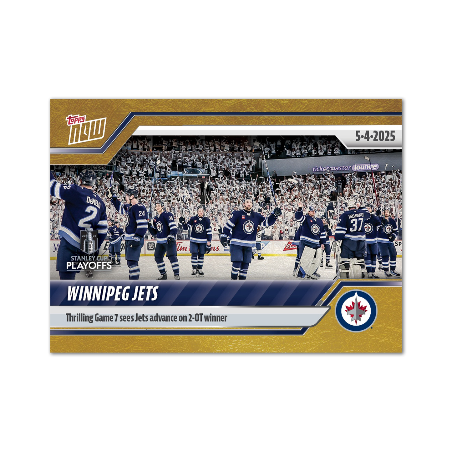 Winnipeg Jets - 2024-25 NHL Topps NOW® - Sticker # 176 Pack - PR: 110