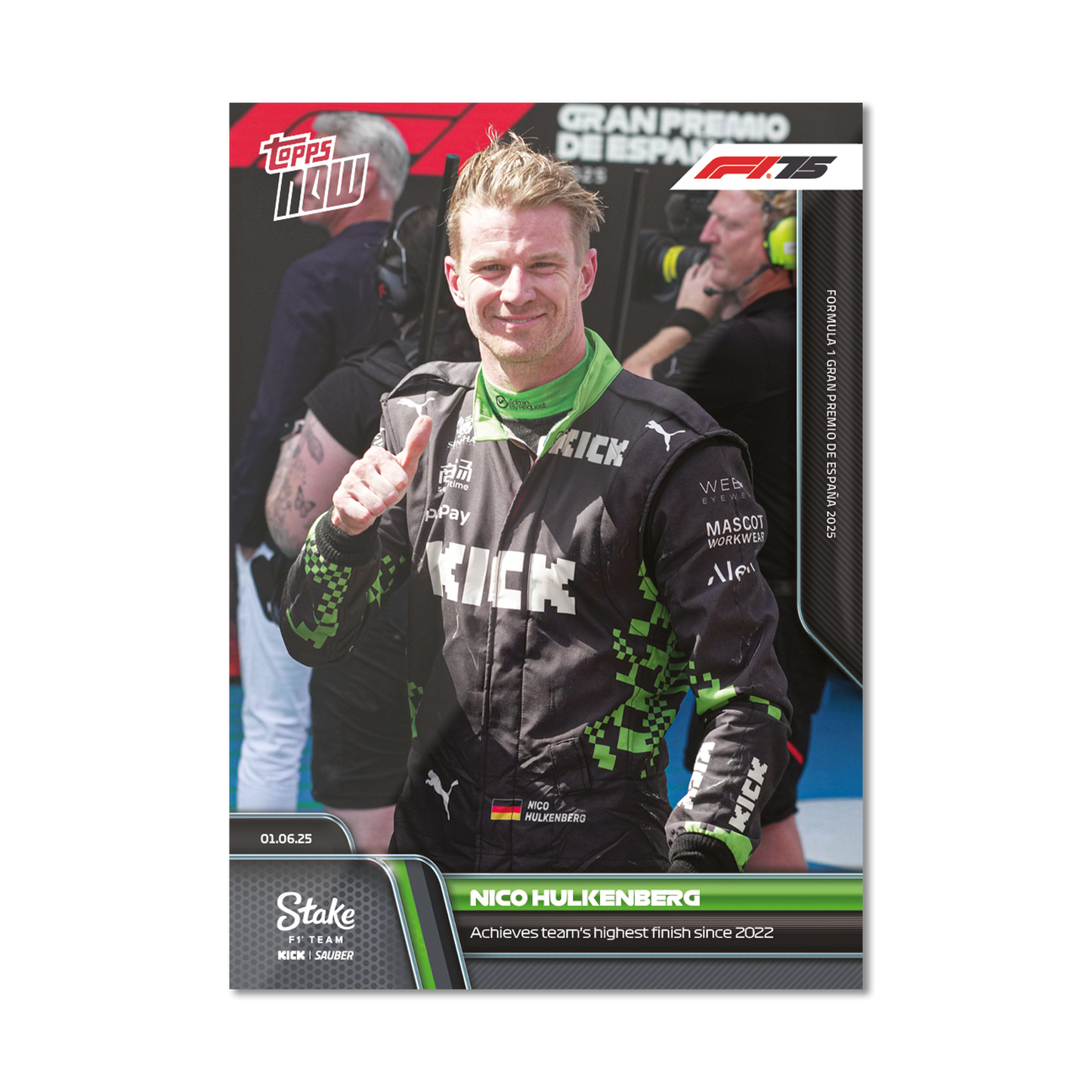 Nico Hulkenberg - 2025 Formula 1® Topps NOW® - Card 42 - PR: 753