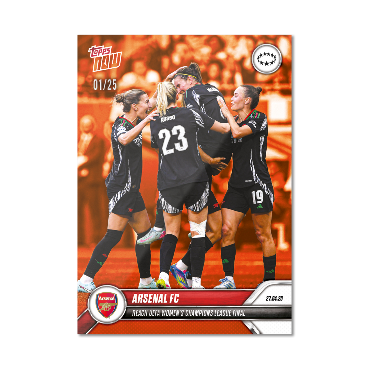 Arsenal FC - 2024-25 UWCL Topps NOW® - Card 26 - PR: 313