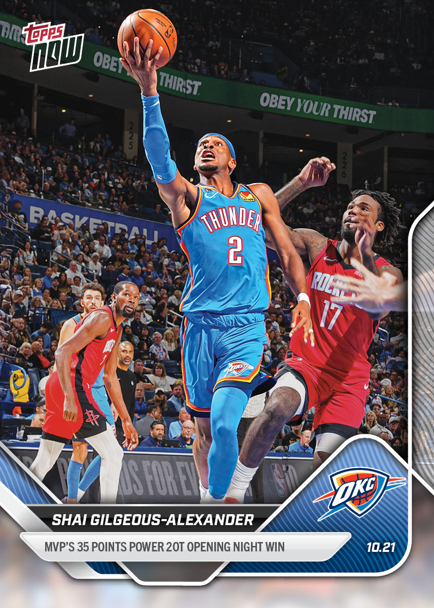Shai Gilgeous-Alexander - 2025-26 NBA Topps NOW® - Card 1 - PR: 7695