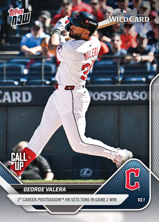 George Valera - 2025 MLB Topps NOW® - Card 804 - PR: 582