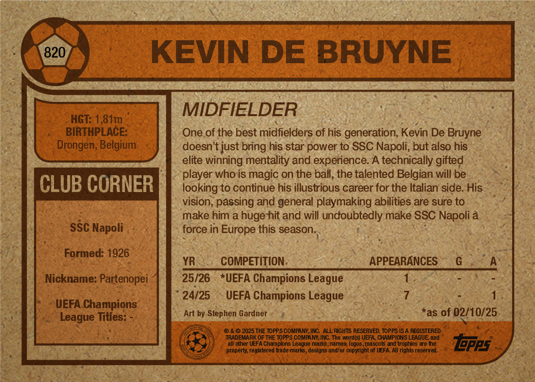 Kevin De Bruyne - UCC Living Set® - Card 820 - PR: 761