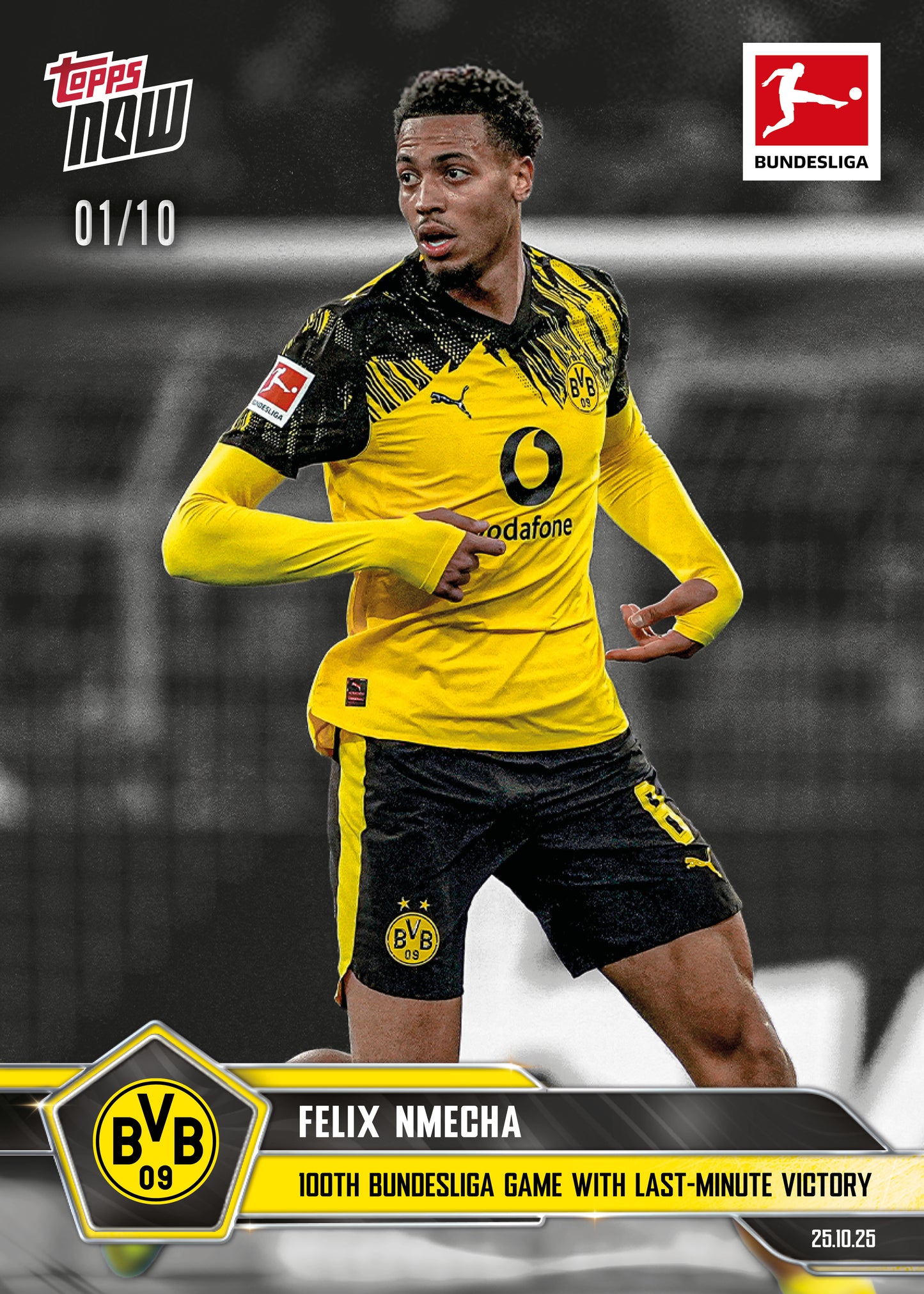 Felix Nmecha - 2025-26 Bundesliga Topps NOW® - Card 48 - PR: 252