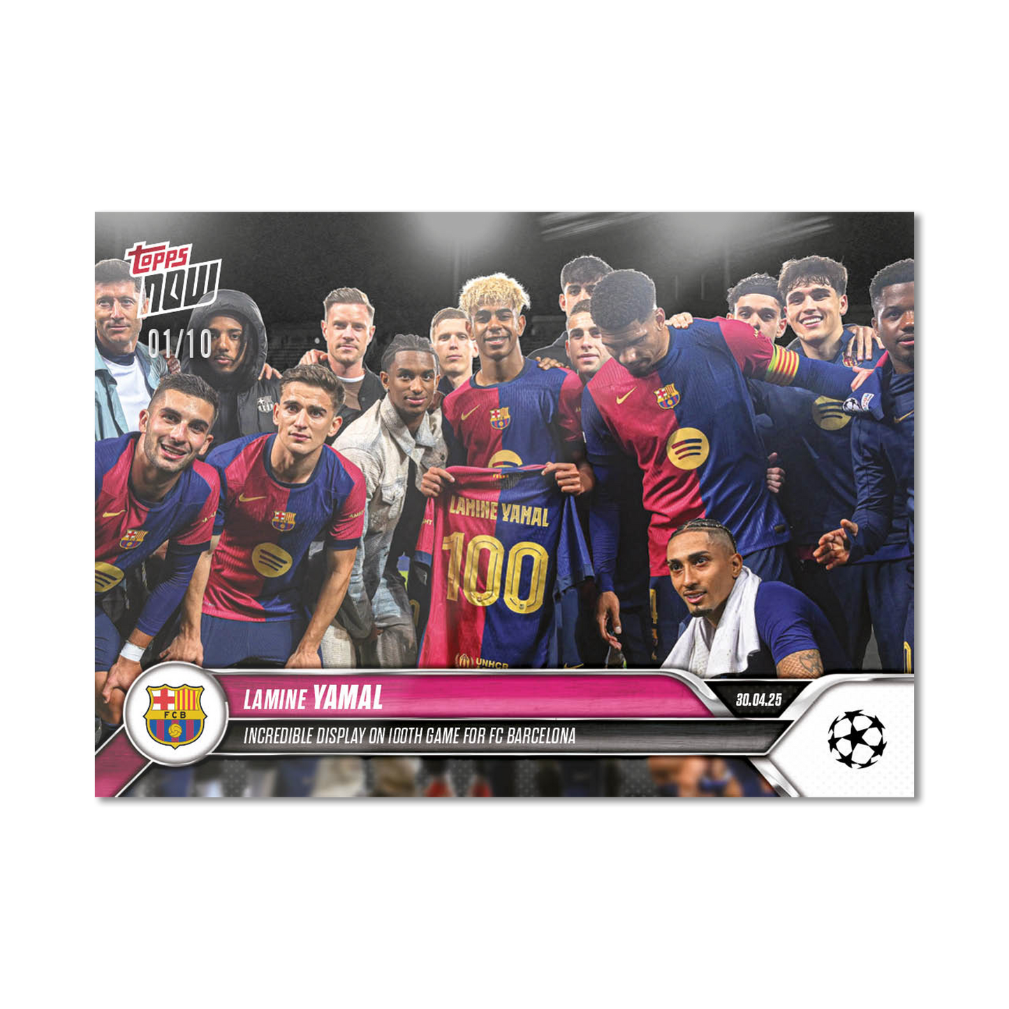 Lamine Yamal - 2024-25 UCL Topps NOW® - Card 149 - LOOK FOR RELIC - PR: 7076