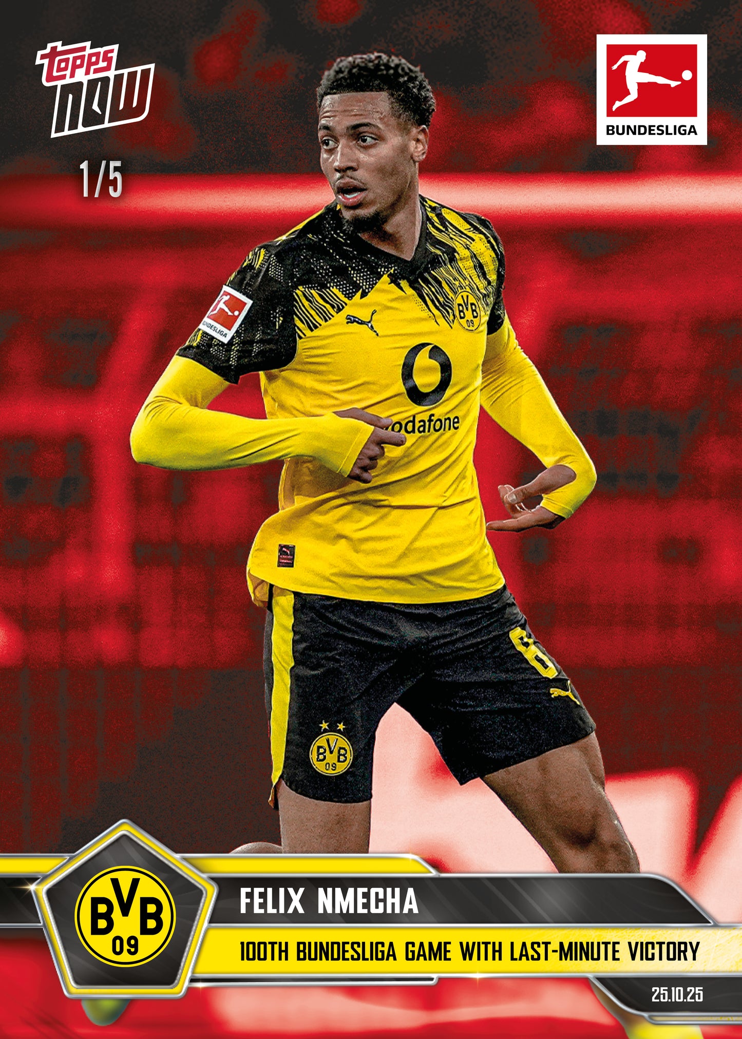 Felix Nmecha - 2025-26 Bundesliga Topps NOW® - Card 48 - PR: 252