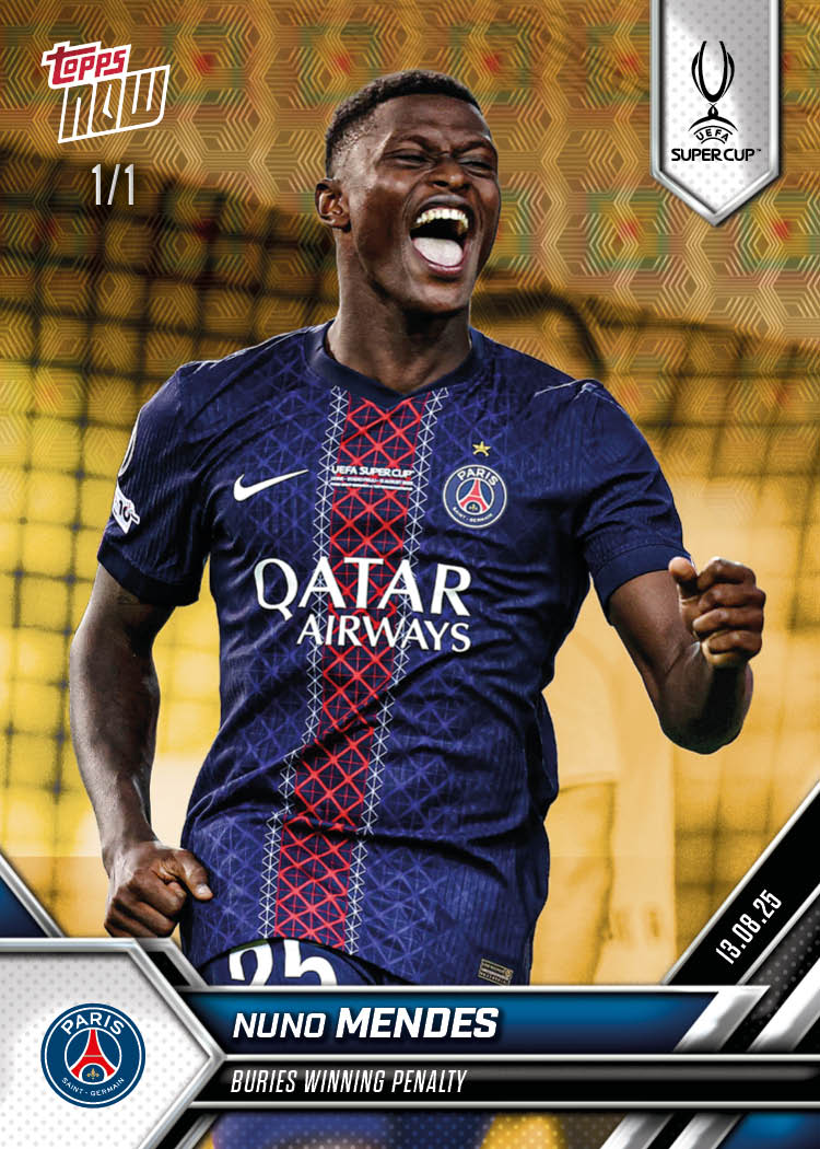 Nuno Mendes - 2025-26 UCL Topps NOW® Card 2 - PR: 357