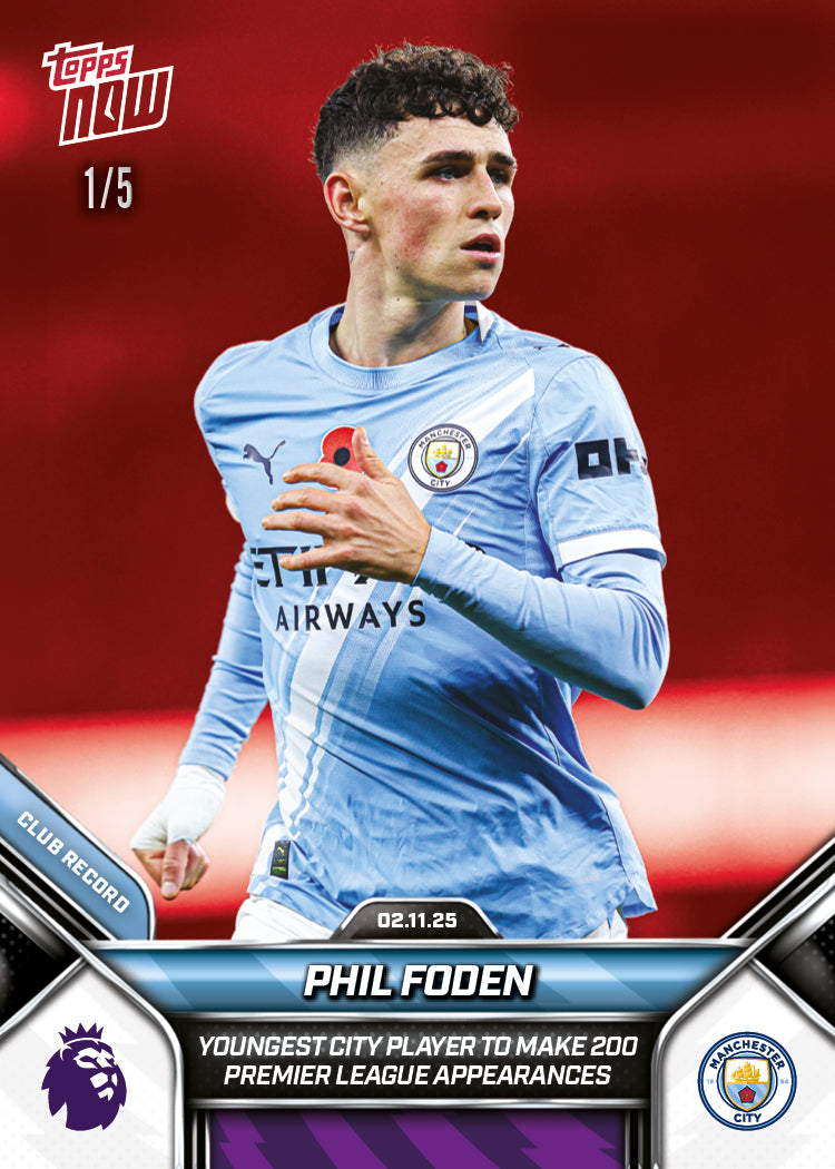 Phil Foden - 2025-26 Premier League Topps NOW® - Card 47