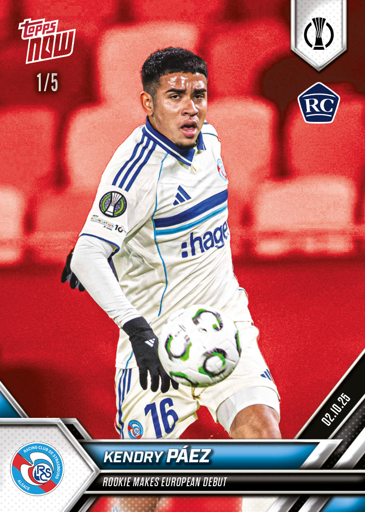 Kendry Páez - 2025-26 UECL Topps NOW® - Card 2 - PR: 862