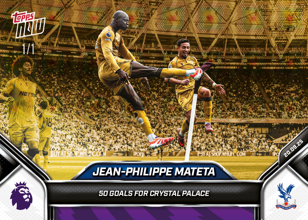 Jean-Philippe Mateta - 2025-26 Premier League Topps NOW® - Card 22 - PR: 211