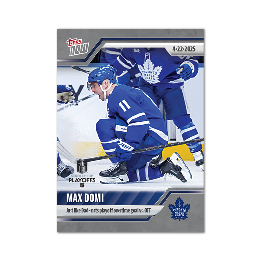 Max Domi - 2024-25 NHL Topps NOW® - Sticker # 166 Pack - PR: 120