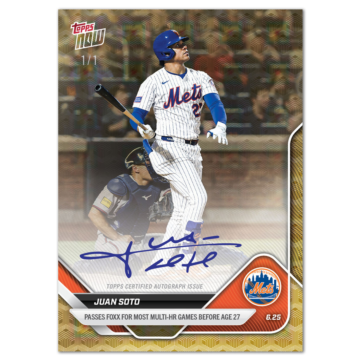 Juan Soto - 2025 MLB Topps NOW® - Card 351 - LOOK FOR AUTOS - PR: 2705