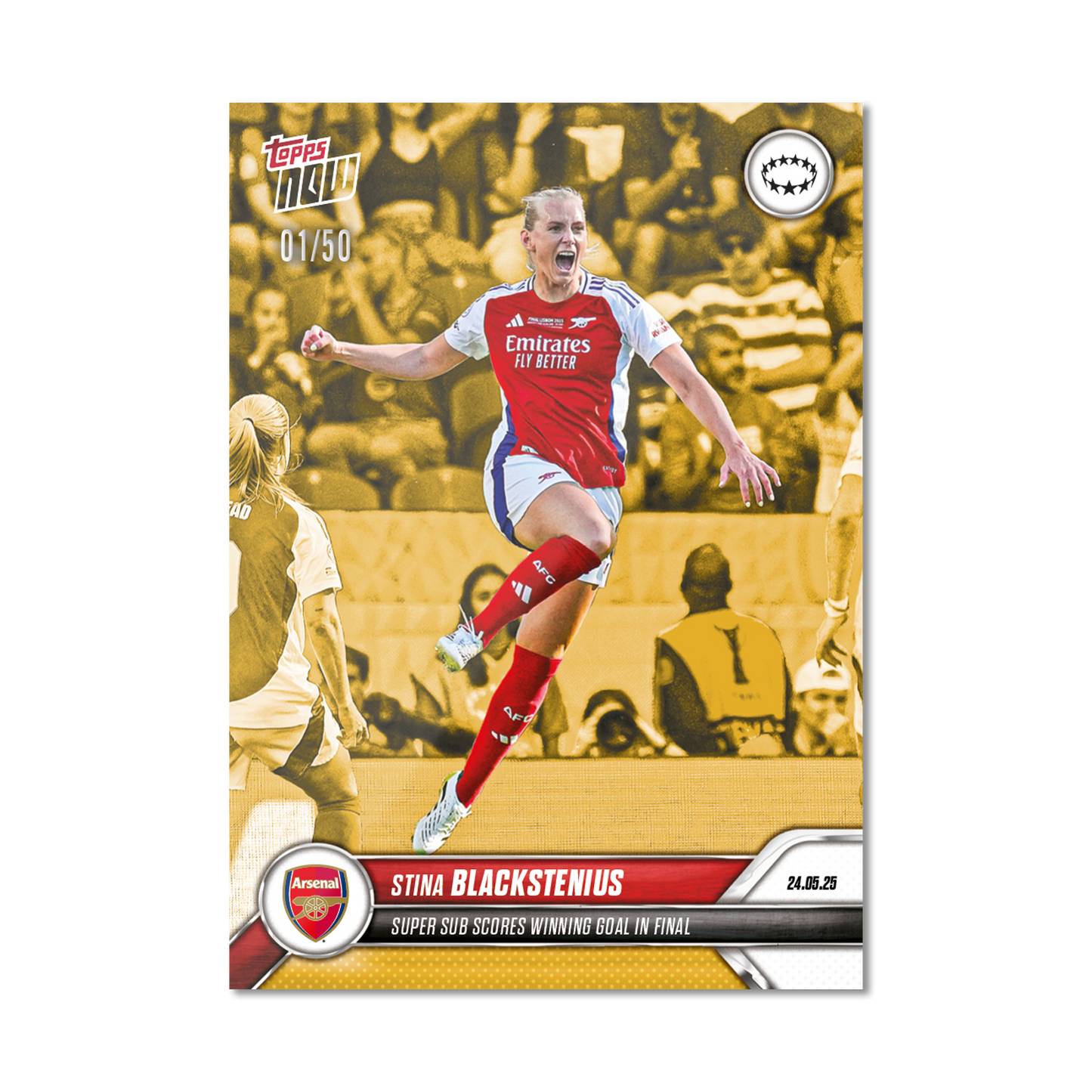 Stina Blackstenius - 2024-25 UWCL Topps NOW® - Card 29 - LOOK FOR RELICS - PR: 1115