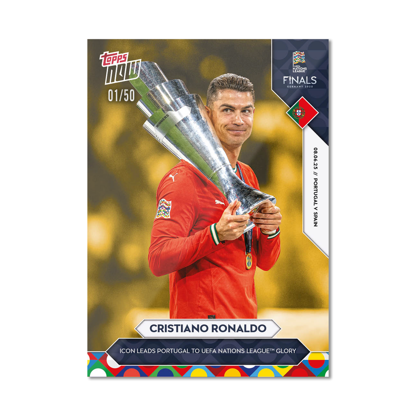 Cristiano Ronaldo - 2025 UEFA Nations League Topps NOW® - Card 7 - PR: 11151