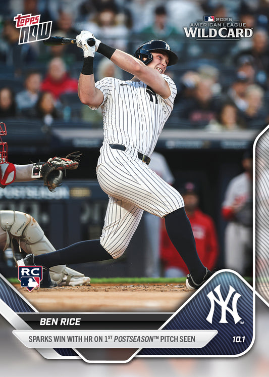 Ben Rice - 2025 MLB Topps NOW® - Card 808 - PR: 3748