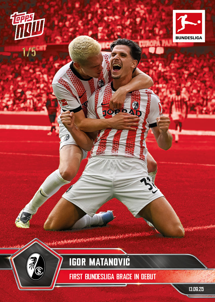 Igor Matanović - 2025-26 Bundesliga Topps NOW® - Card 19 - PR: 184