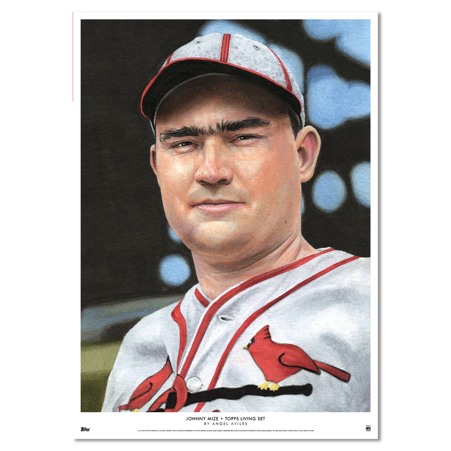 Topps Living Set Fine Art Print #830 - Johnny Mize