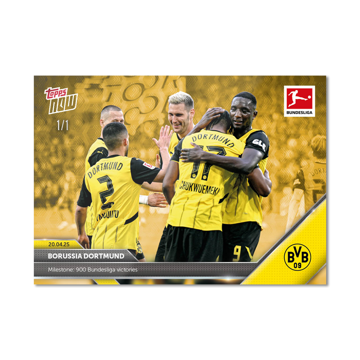 Borussia Dortmund - 2024-25 Bundesliga Topps NOW® Card 170 - PR: 1168