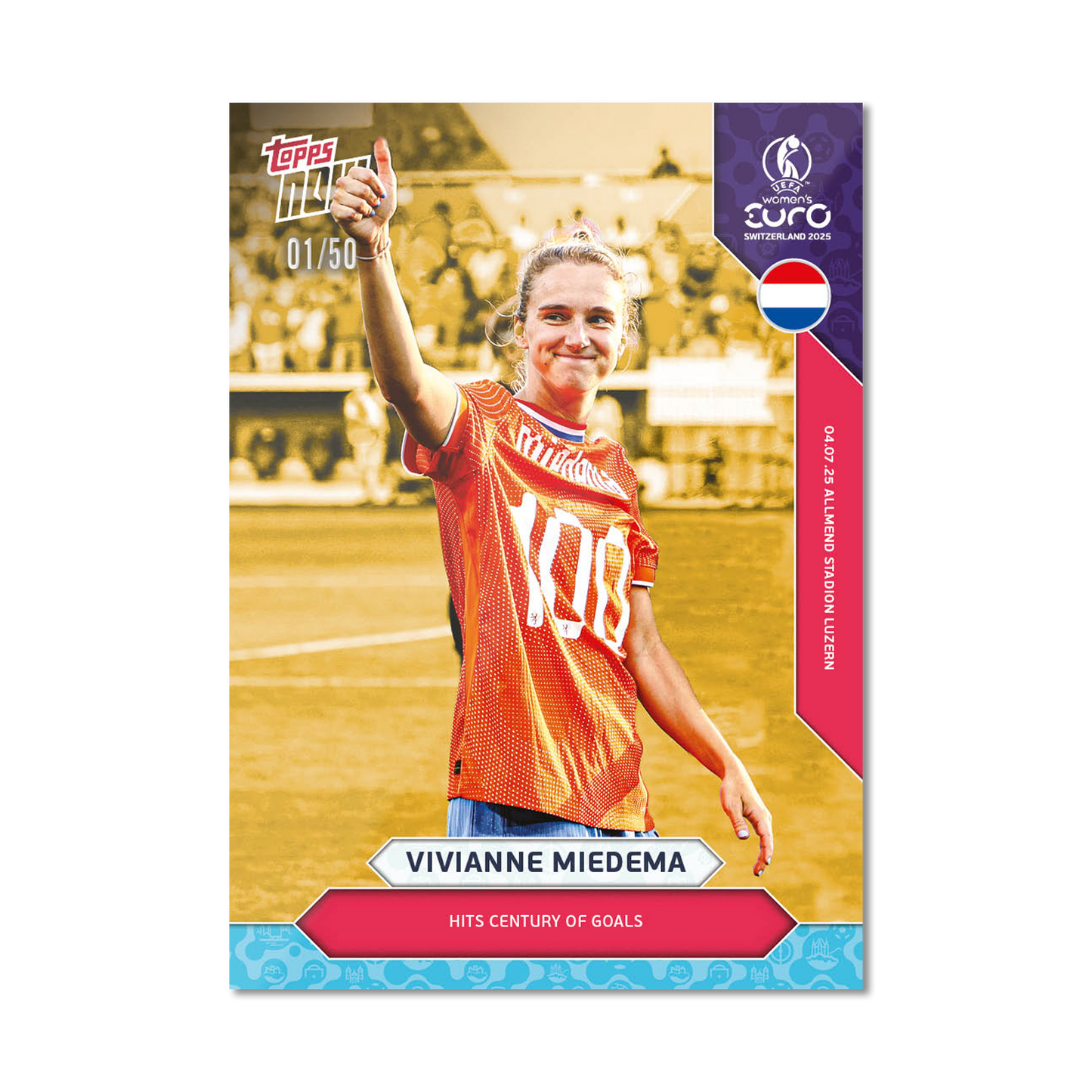 Vivianne Miedema - UEFA Women’s EURO 2025™ Topps NOW® - Card 6 - PR: 444