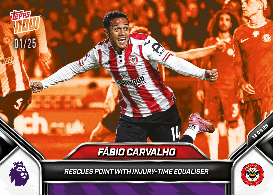 Fábio Carvalho - 2025-26 Premier League Topps NOW® - Card 19 - PR: 212