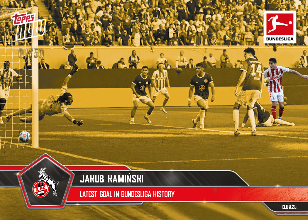 Jakub Kamiński - 2025-26 Bundesliga Topps NOW® - Card 20 - PR: 204