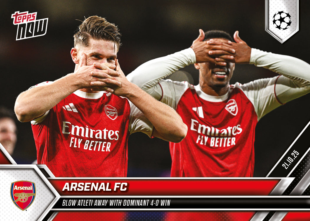 Arsenal FC - 2025-26 UCL Topps NOW® - Card 36 - PR: 1493