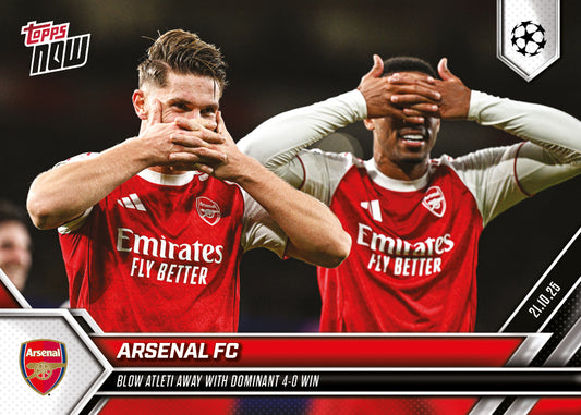 Arsenal FC - 2025-26 UCL Topps NOW® - Card 36 - PR: 1493