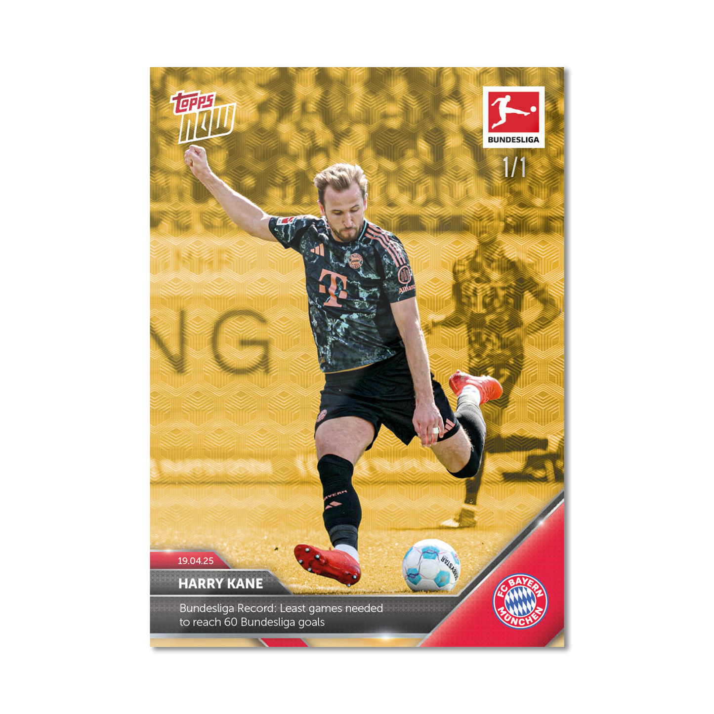 Harry Kane - 2024-25 Bundesliga Topps NOW® Card 167 - PR: 1390
