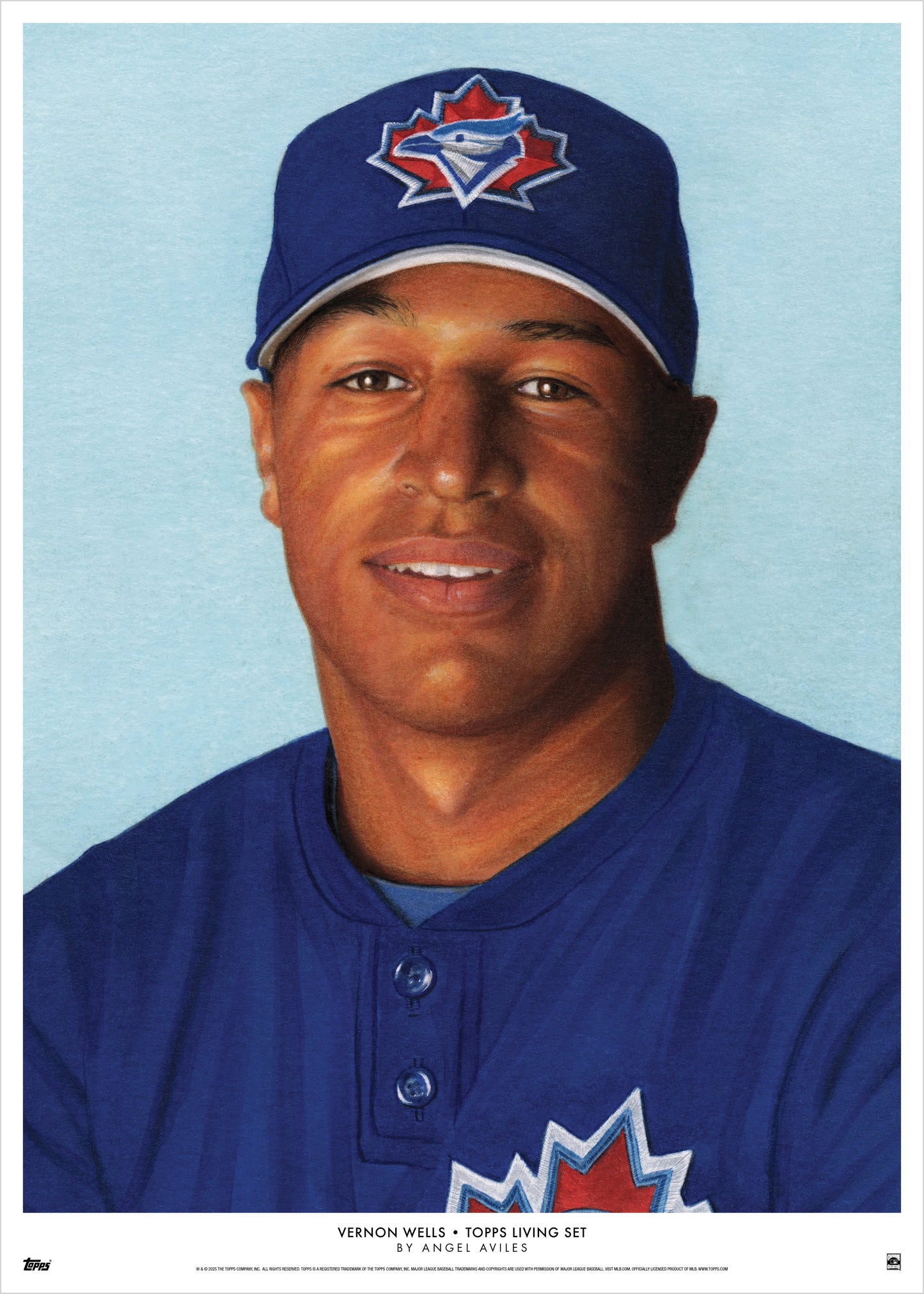 Topps Living Set Fine Art Print #854 - Vernon Wells