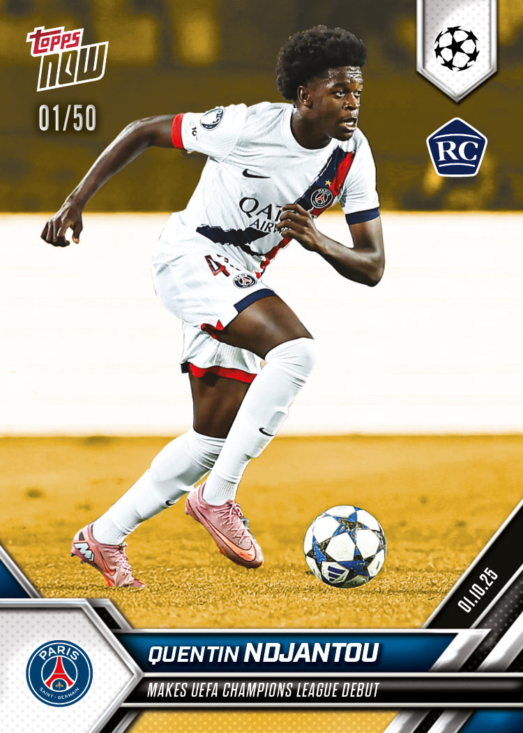 Quentin Ndjantou - 2025-26 UCL Topps NOW® - Card 28 - PR: 471