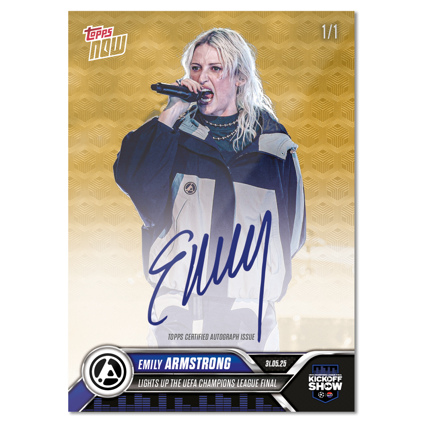 Emily Armstrong - 2024-25 UCL Topps NOW® - Card 168 - LOOK FOR AUTOS - PR: 4032