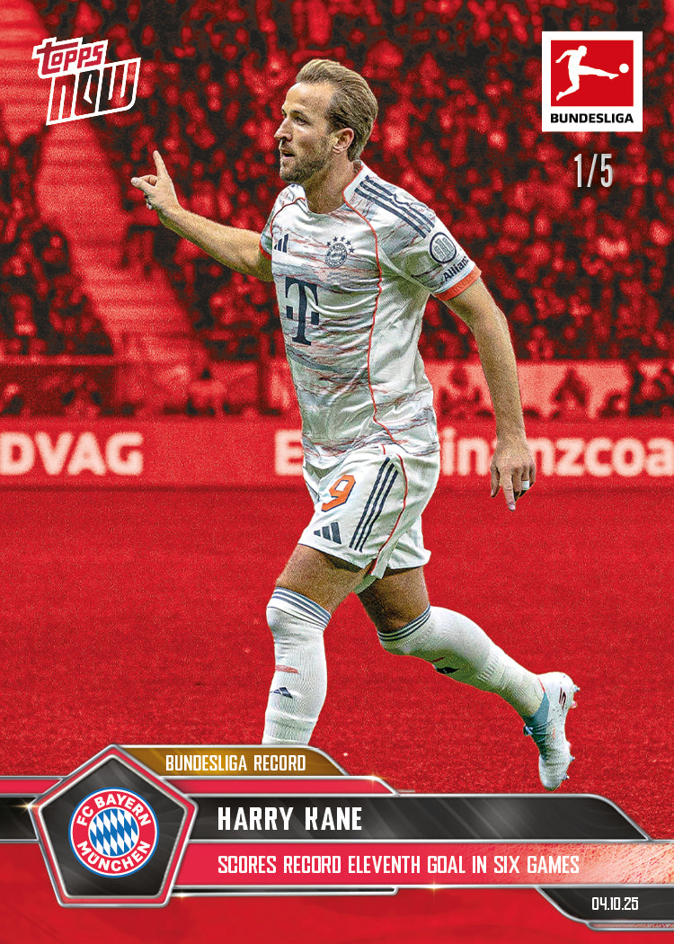 Harry Kane - 2025-26 Bundesliga Topps NOW® - Card 39 - PR: 329
