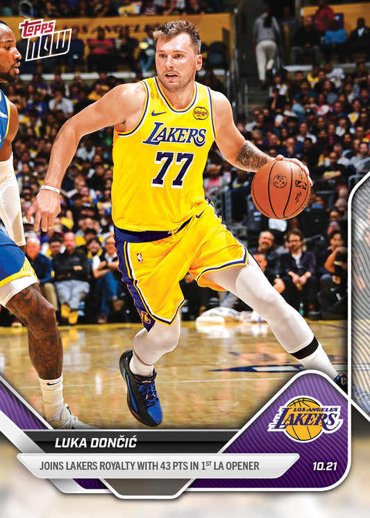 Luka Dončić - 2025-26 NBA Topps NOW® - Card 5 - PR: 7591