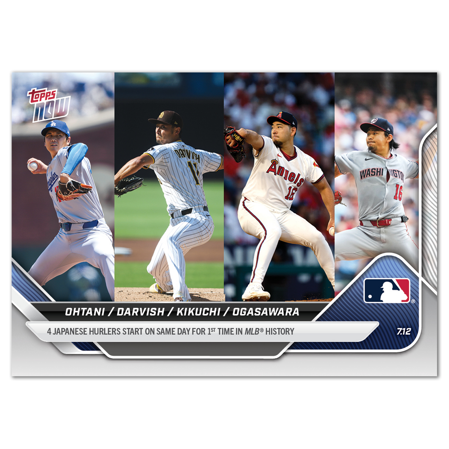 Shohei Ohtani / Yu Darvish / Yusei Kikuchi / Shinnosuke Ogasawara - 2025 MLB Topps NOW® - Card 421 - PR: 4729