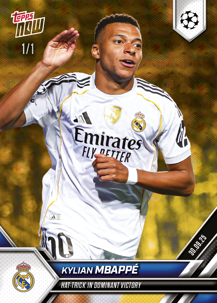 Kylian Mbappé - 2025-26 UCL Topps NOW® - Card 24 - PR: 1143
