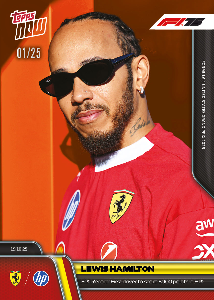 Lewis Hamilton - 2025 Formula 1® Topps NOW® - Card 70 - PR: 7103