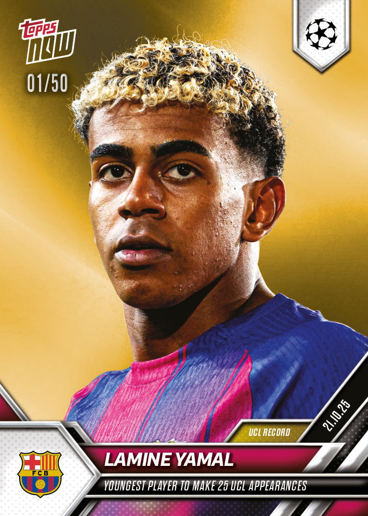 Lamine Yamal - 2025-26 UCL Topps NOW® - Card 33 - PR: 5105