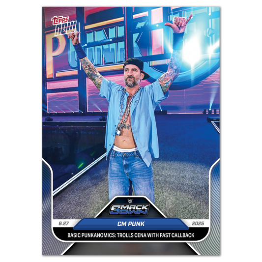 CM Punk - 2025 WWE Topps NOW® - Card 72 - PR: 1727