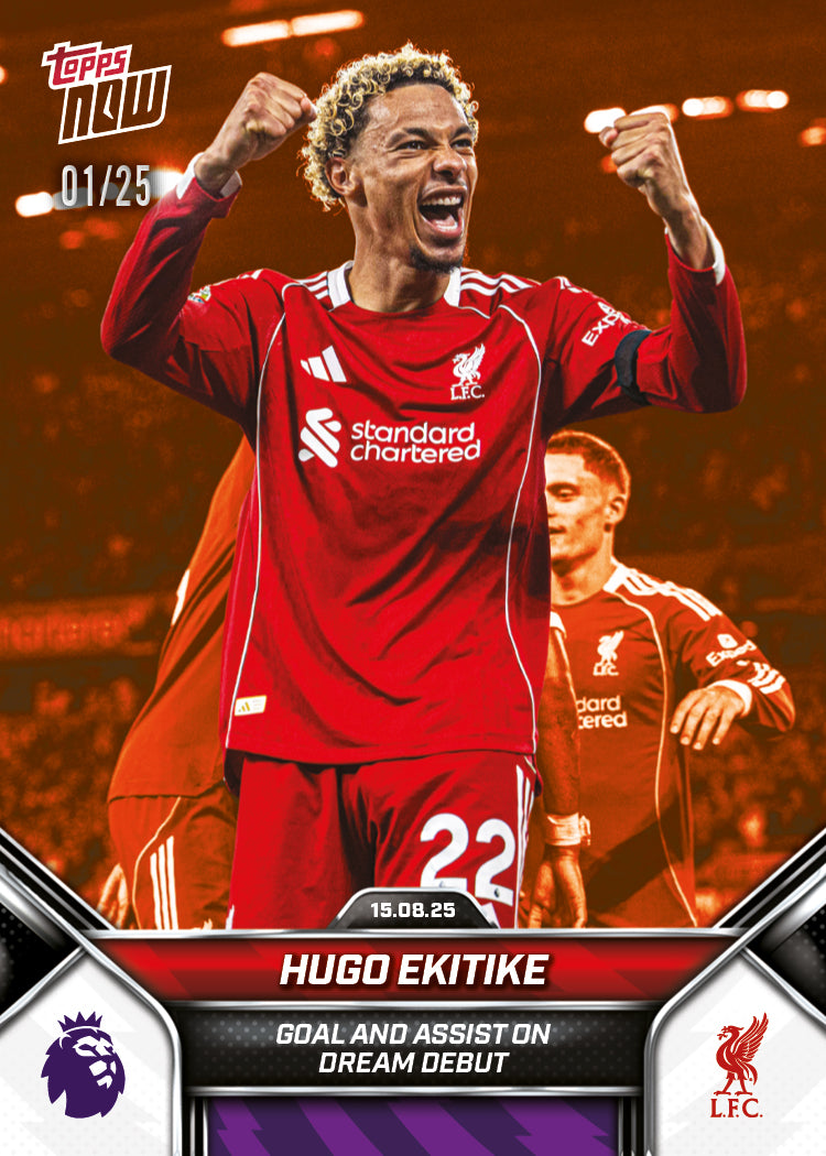 Hugo Ekitike - 2025-26 Premier League Topps NOW® - Card 4 - PR: 1689