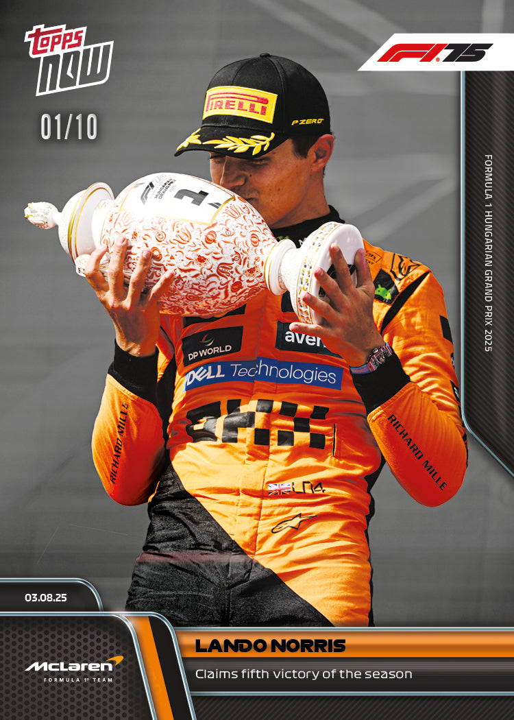 Lando Norris - 2025 Formula 1® Topps NOW® - Card 55 - PR: 2493