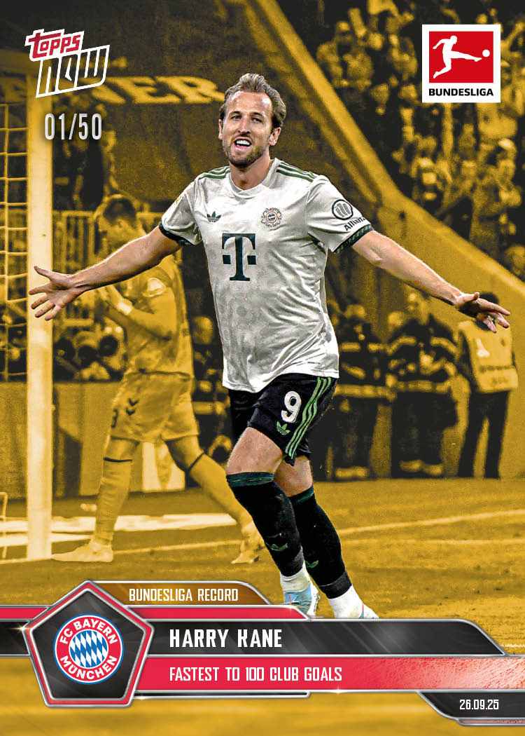 Harry Kane - 2025-26 Bundesliga Topps NOW® - Card 32 - PR: 718